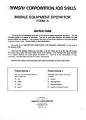 Mobile Equipment Operator