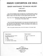Senior Maintenance Technician Welder SCW-1&3