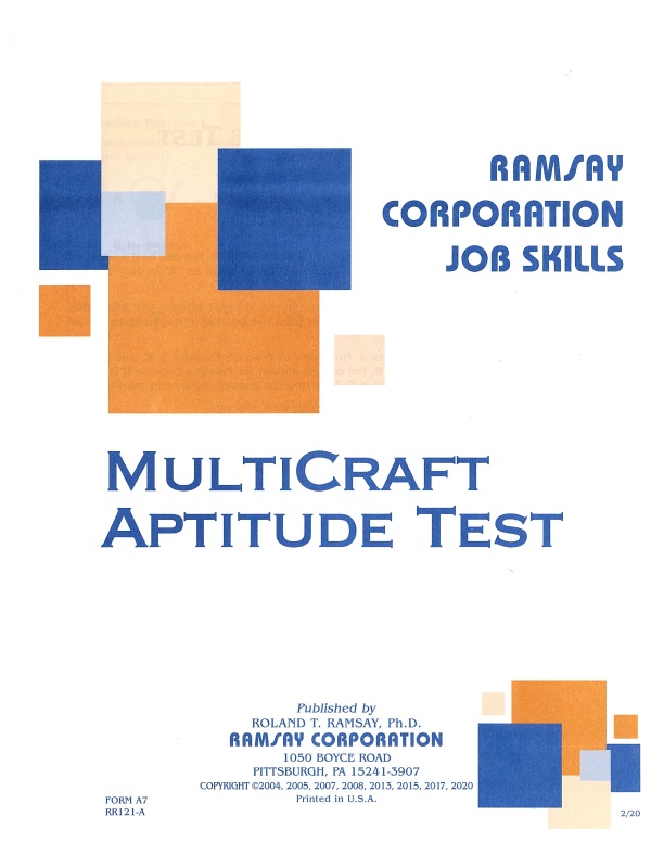 MultiCraft Aptitude Test Form A7 Ramsay Corporation