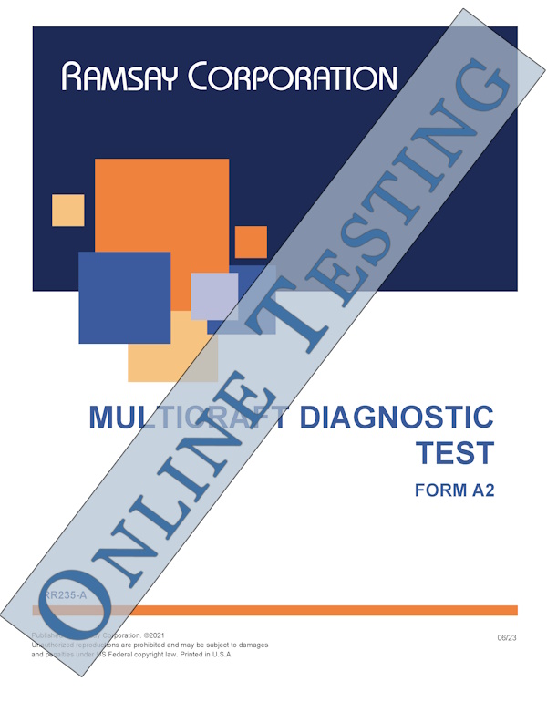 MultiCraft Diagnostic Test Form A Online Ramsay Corporation