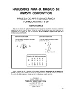 Mechanical Aptitude Test - Form MAT-3-SP (Spanish)