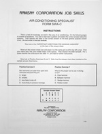 Air Conditioning Specialist - Form SWA-C