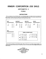 Arithmetic 2 - Form I