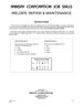 Welder, Repair & Maintenance - Form BJW-1